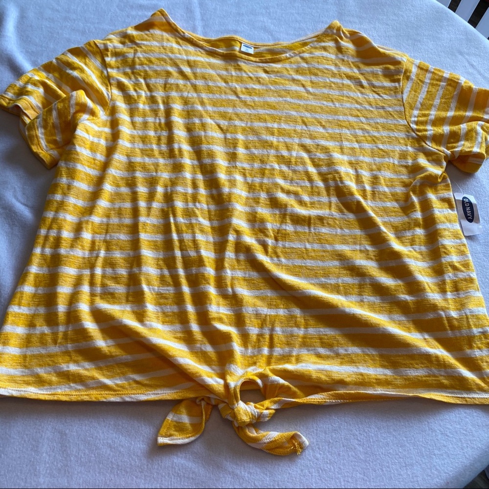 NWT - Yellow Stripped Top
